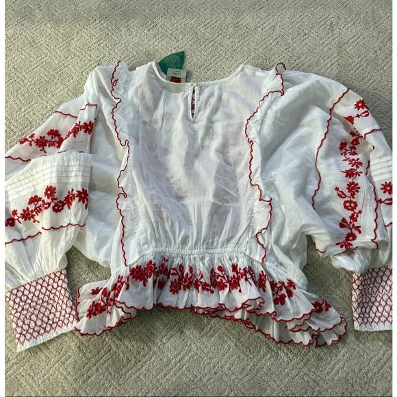 NWT Farm Rio Long Sleeve Embroidered Blouse - Picture 10 of 10